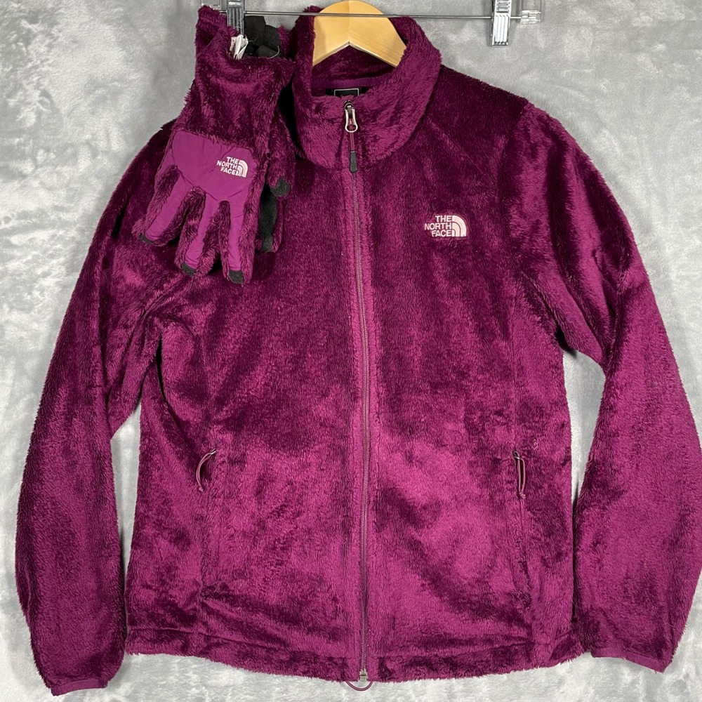 The North Face Womens Osito Fleece Jacket and Etip Gloves Set Purple Medium